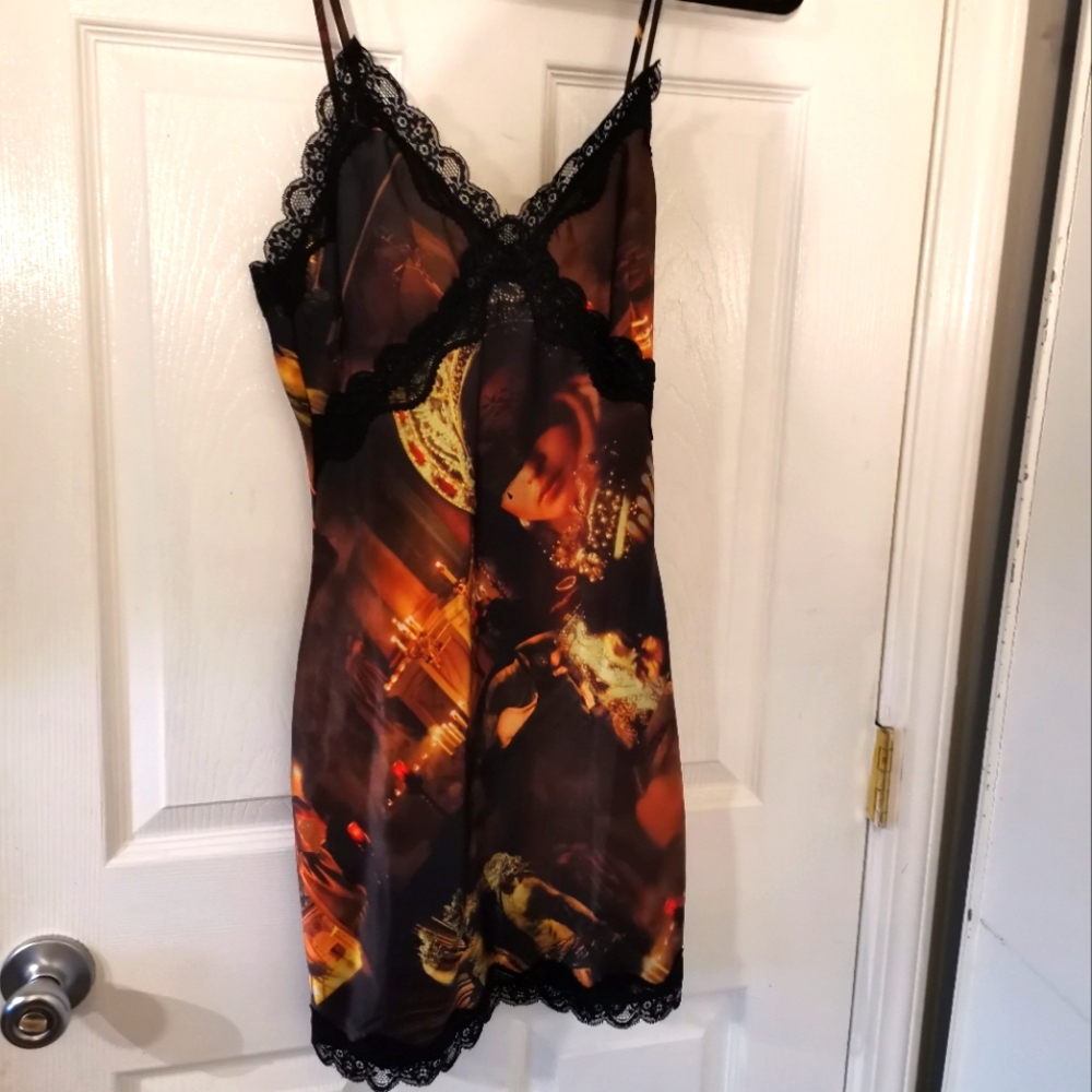 Current Mood Evil Underworld Photo Print Slip Dress